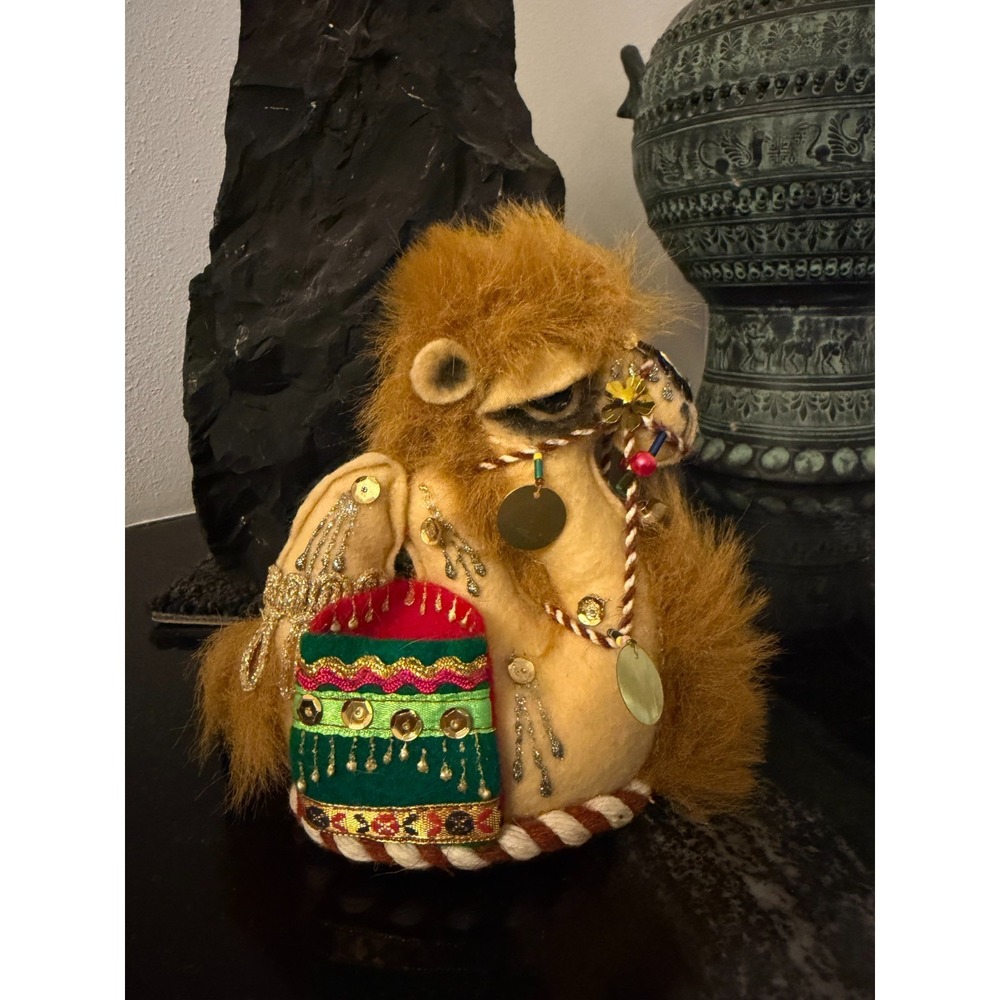 Handmade Kazakhstan Felt Plush Seated Camel